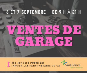 Ventes de garage @ Ville de Saint-Césaire