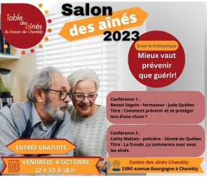 Salon des aînés 2023 @ Centre des aînés Chambly