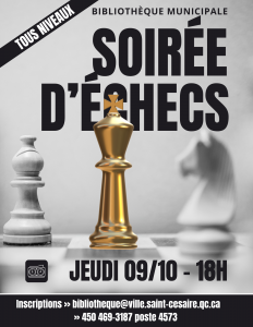 Soirée d'échecs @ Bibliothèque municipale