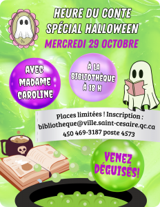 Heure du conte - Spécial Halloween @ Bibliothèque municipale