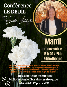 Conférence sur le deuil @ Bibliothèque municipale